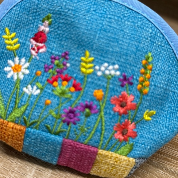 Embroidered flower Zip Bag Craft Cloth Small Bag Women | 2 Cute Coin Purses - Picture 5 of 9